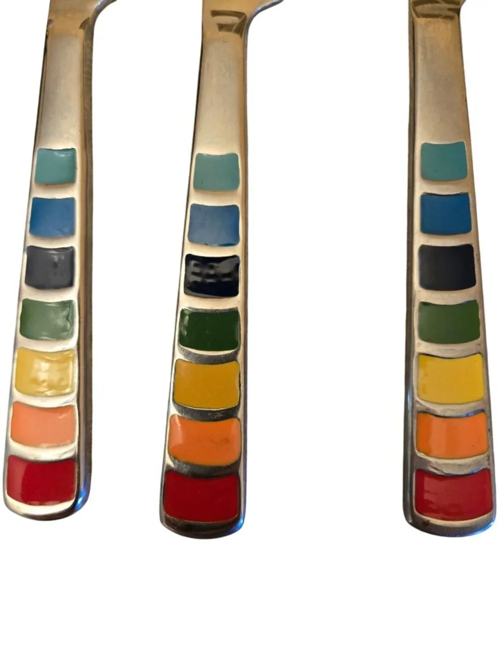 Fiesta Rainbow Celebration Butter Knives Set Of 5 Stainless Steel Handle Multico